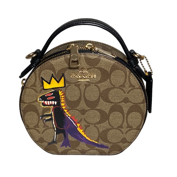 🤩 SOLD 🤩 Coach X Jean Michel Basquiat Canteen Crossbody Dinosaur GUC bag - Picture 16 of 16